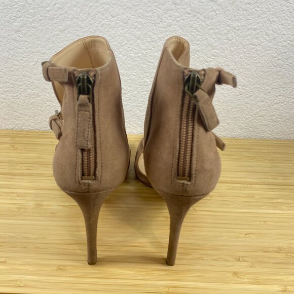 Nine West Tan Suede Pointed Toe D'Orsay Ankle Strap Heels Size 6.5M - Picture 5 of 7